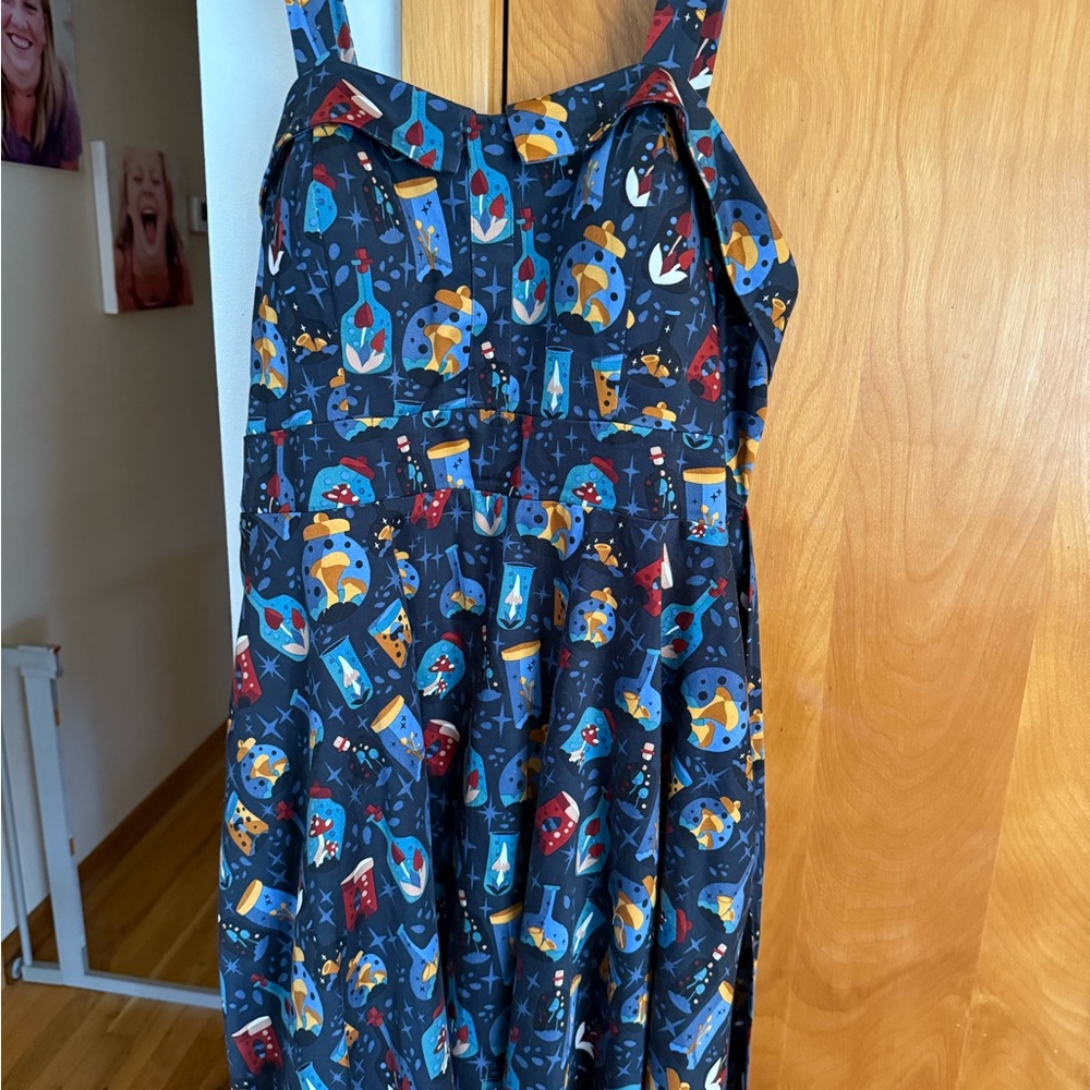 Unique Vintage Colorful Potions Sleeveless Dress